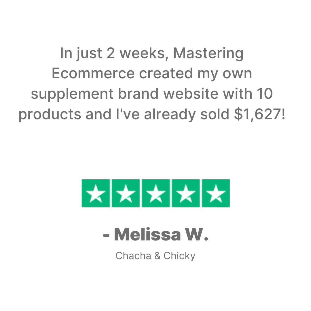 Mastering eCommerce - Melissa W. Testimonial